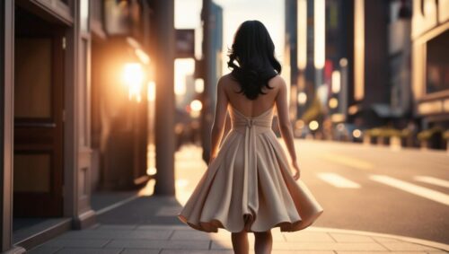 20代女性の後ろ姿